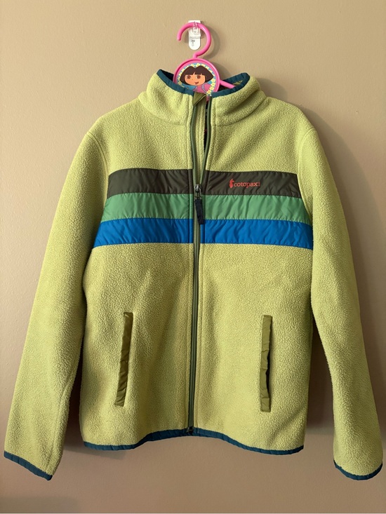 cotopaxi Other - cotopaxi Lime Green Kids Puffer-Striped Fleece Jacket